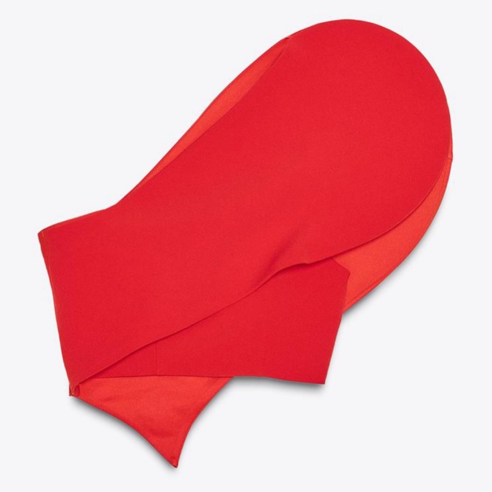 Zara asymmetic heart top limited edition, sweetheart neckline - Picture 4 of 9